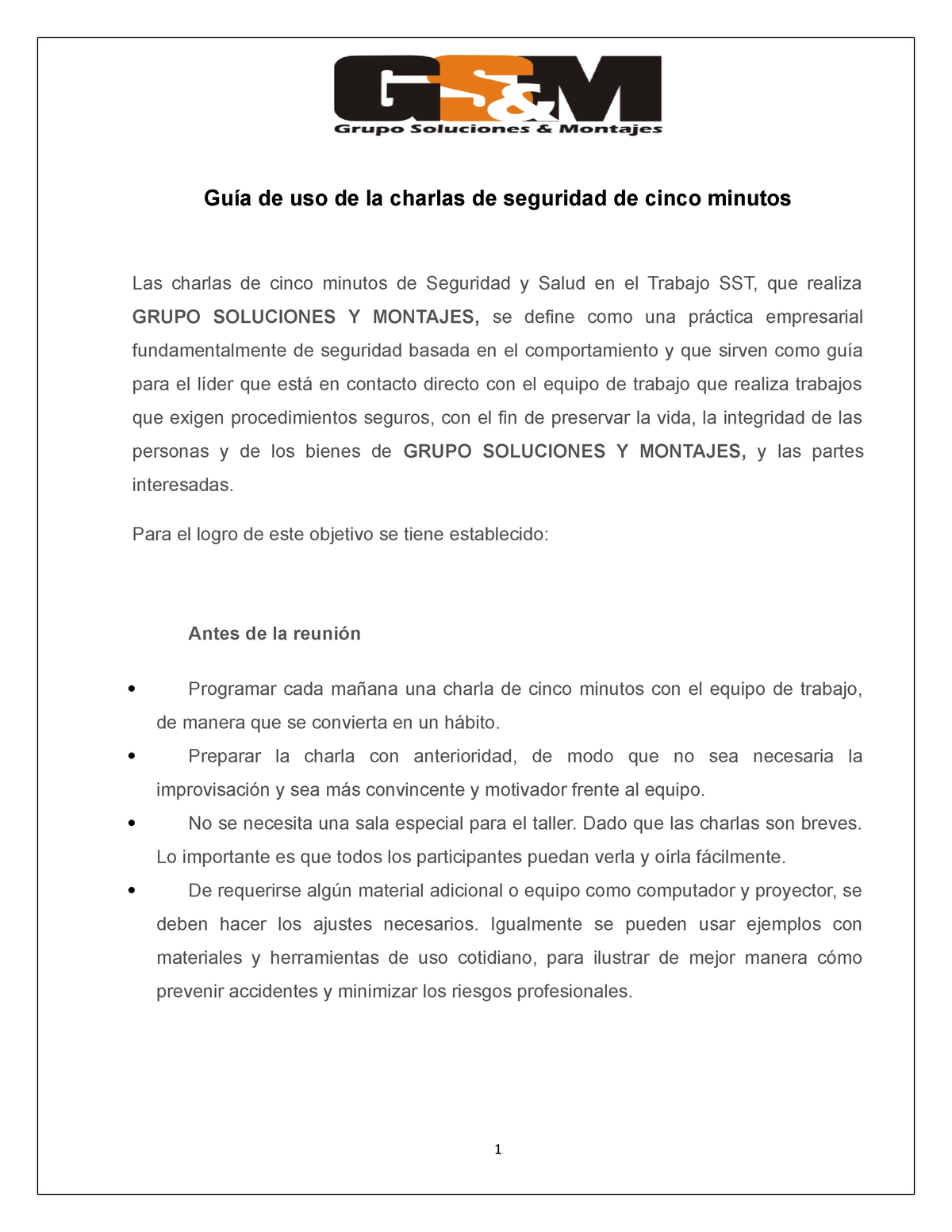 Charlas De Seguridad De 5 Minutos Guía De Uso De La Charlas De Seguridad De Cinco Minutos Las 7936