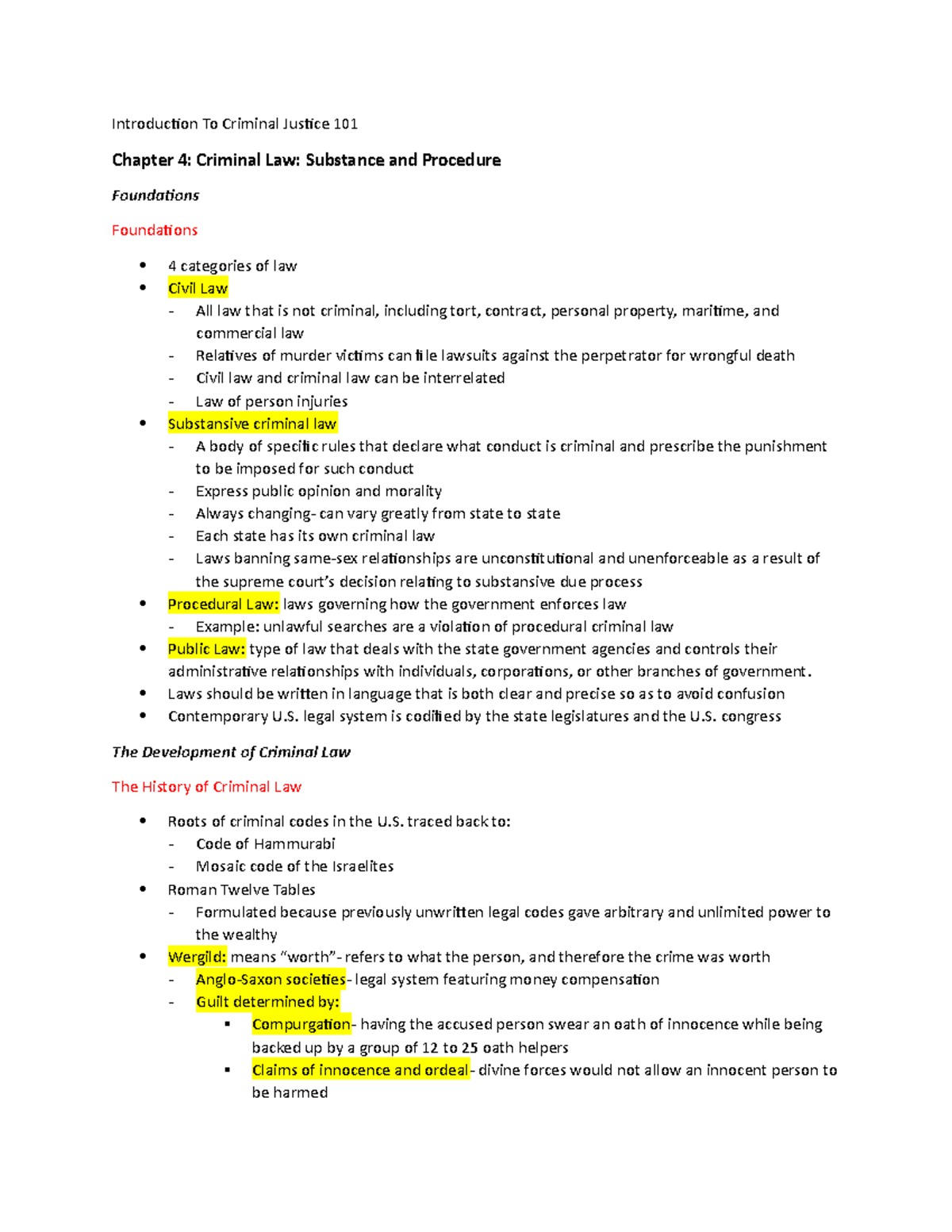 CJ Notes Ch. 4 - Roth - Introduction To Criminal Justice 101 Chapter 4 ...