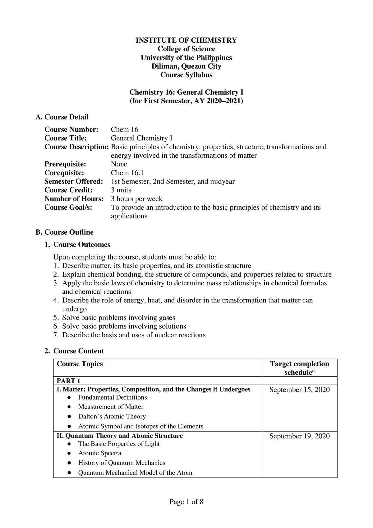 Chem 16 Syllabus - INSTITUTE OF CHEMISTRY College of Science University ...