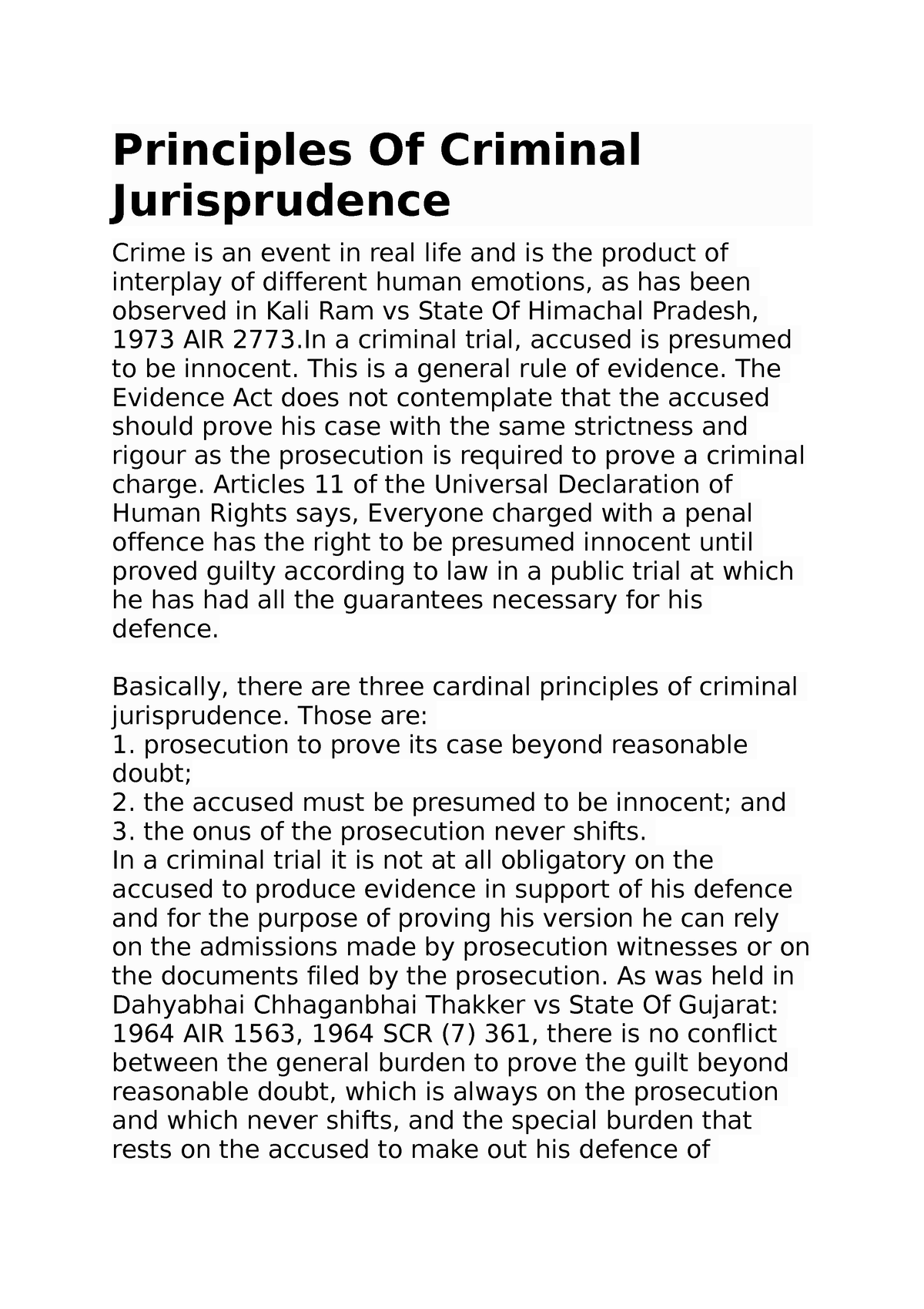 Principles Of Criminal Jurisprudence Principles Of Criminal