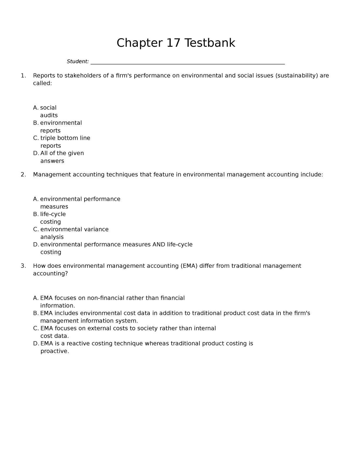 Chapter-17-Testbank - Test Bank - Chapter 17 Testbank Student: 1 ...