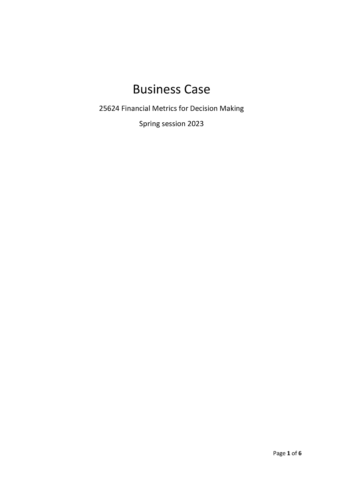 business decision making assignment 3