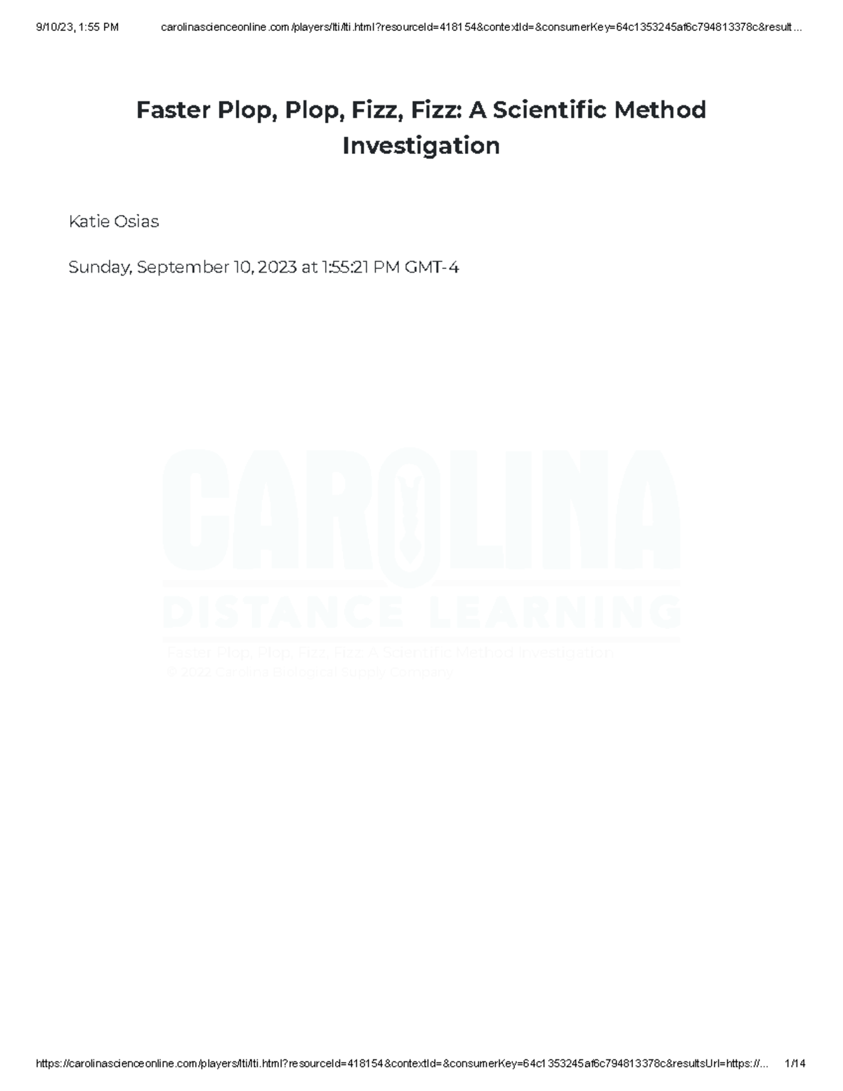 Scientific Method Lab Studocu