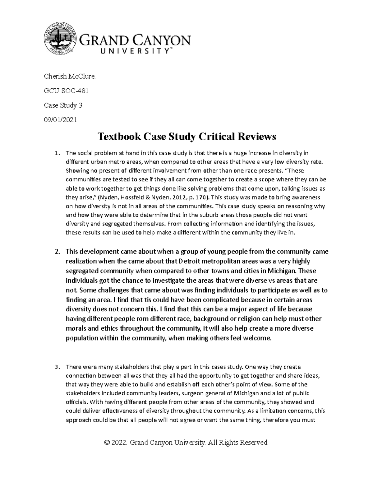 soc 481 textbook case study critical reviews