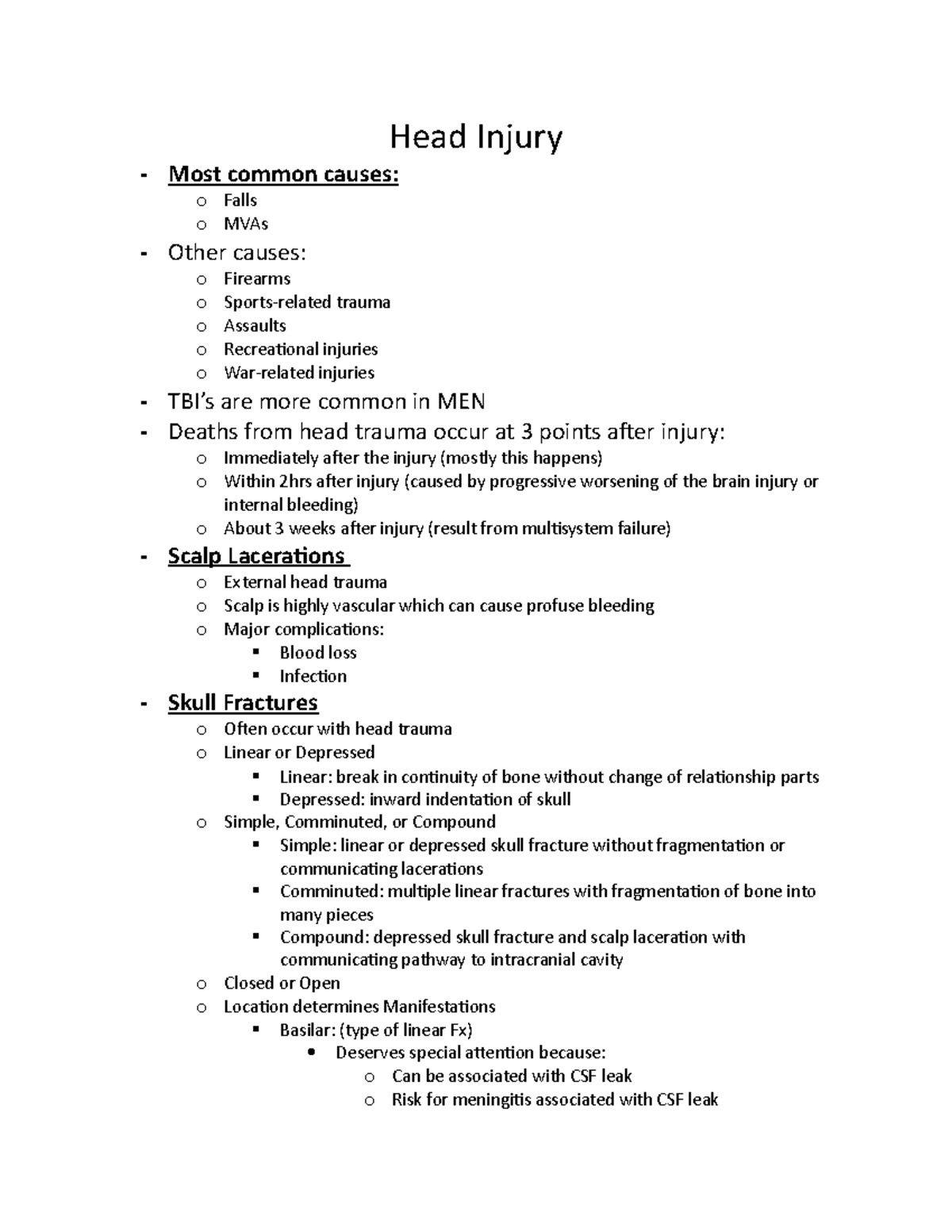 Head Injury - Progression dependent on size and location of hematoma ...