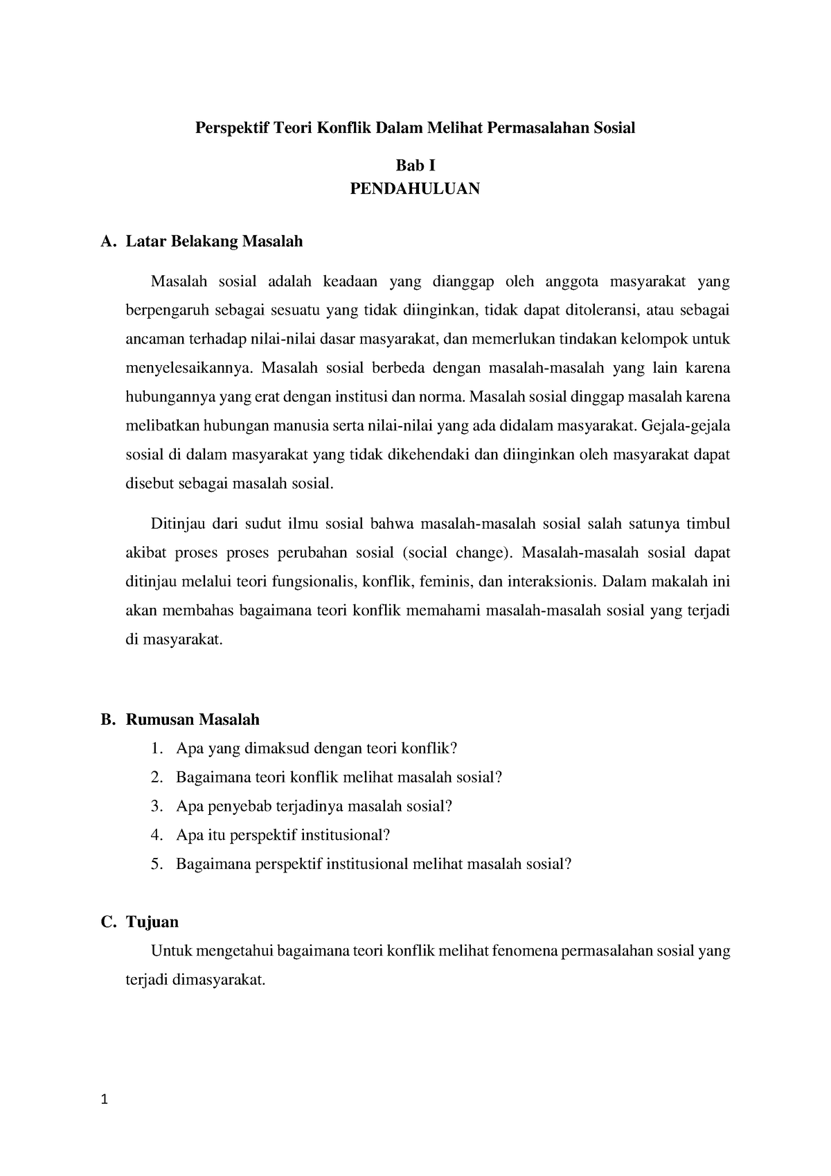 Perspektif Teori Konflik Dalam Melihat Permasalahan Sosial - Latar ...