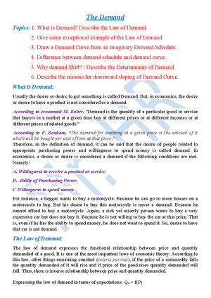 The Demand: Definition, Law of Demand, exceptional Examples, Demand ...