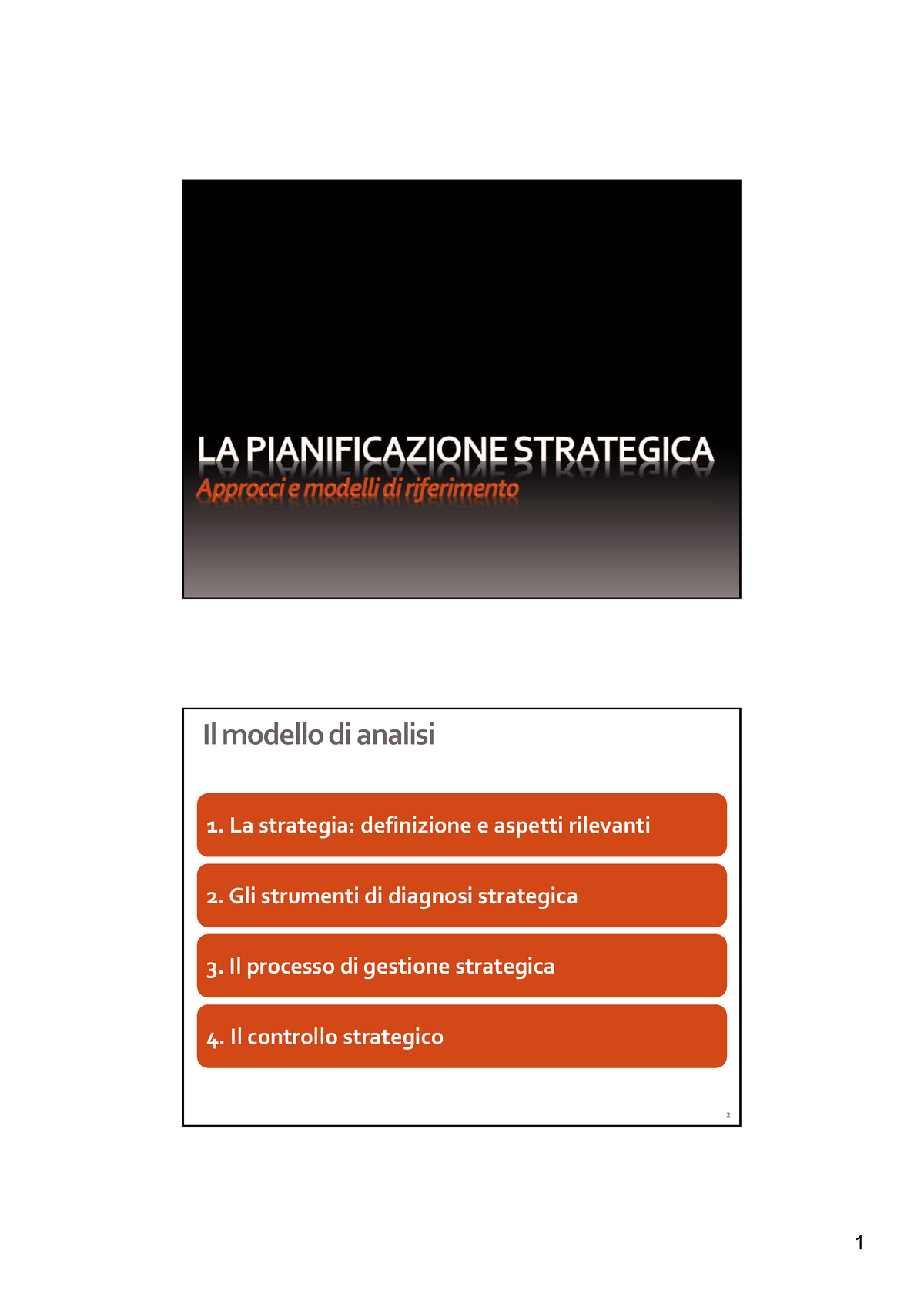 Pianificazione Strategia Organizzazione Aziendale, Parte 1 - Il Modello ...