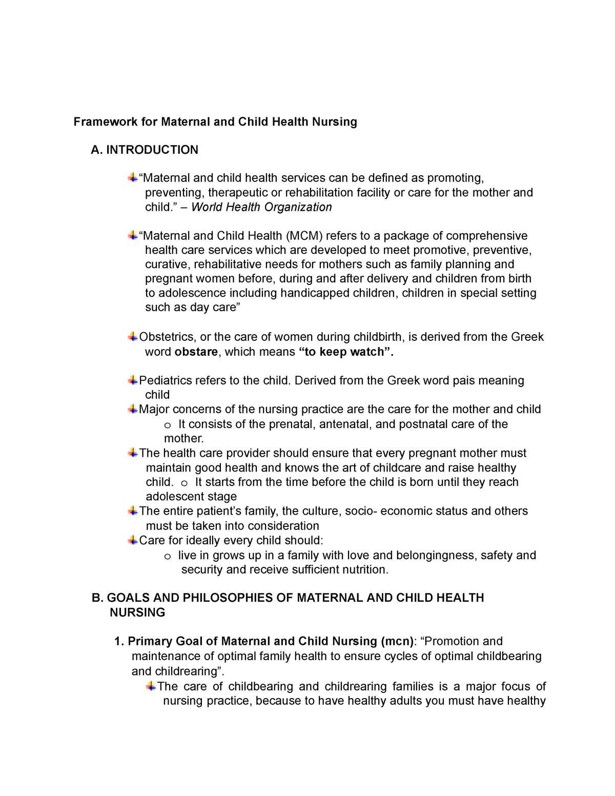 maternal health care essay