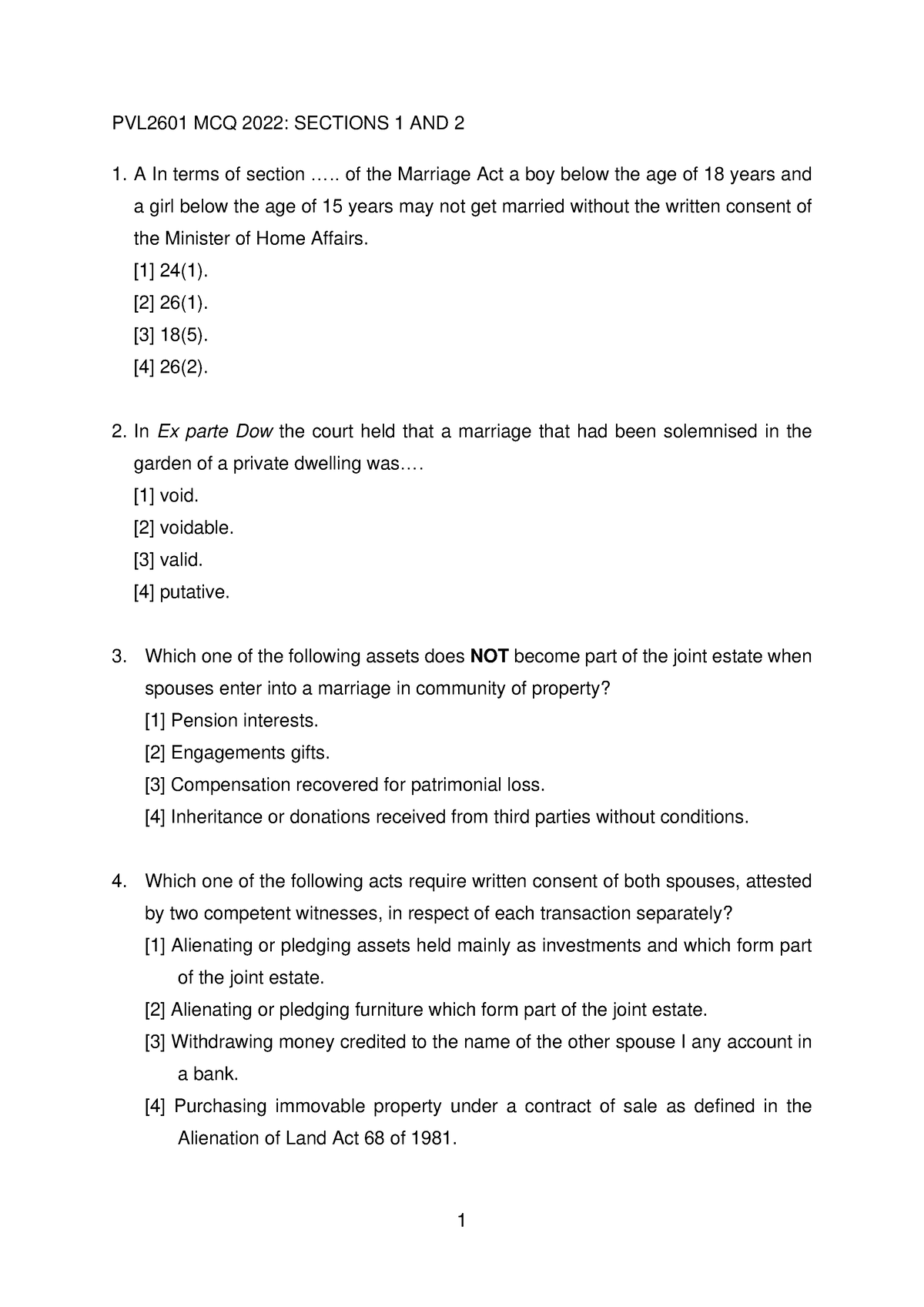 Pvl2601 Mcq Semester Two 1 Pvl2601 Mcq 2022 Sections 1 And 2 A In Terms Of Section Of 