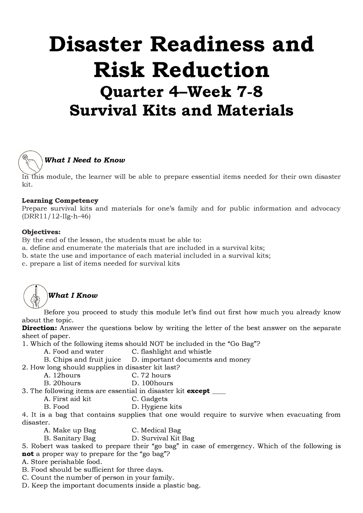 DRRR Module Q4 WEEK 7 8 converted - Disaster Readiness and Risk ...