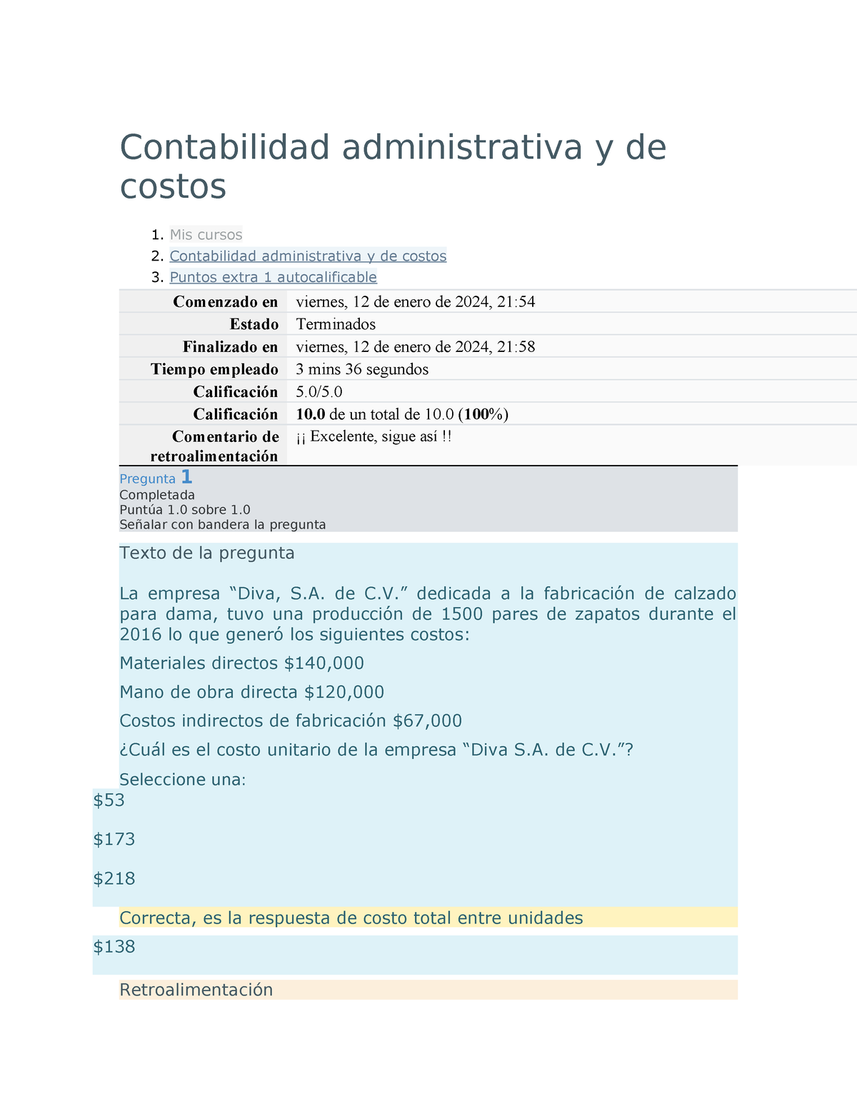 Contabilidad Administrativa Y De Costos Puntos Extra 1 - Contabilidad ...