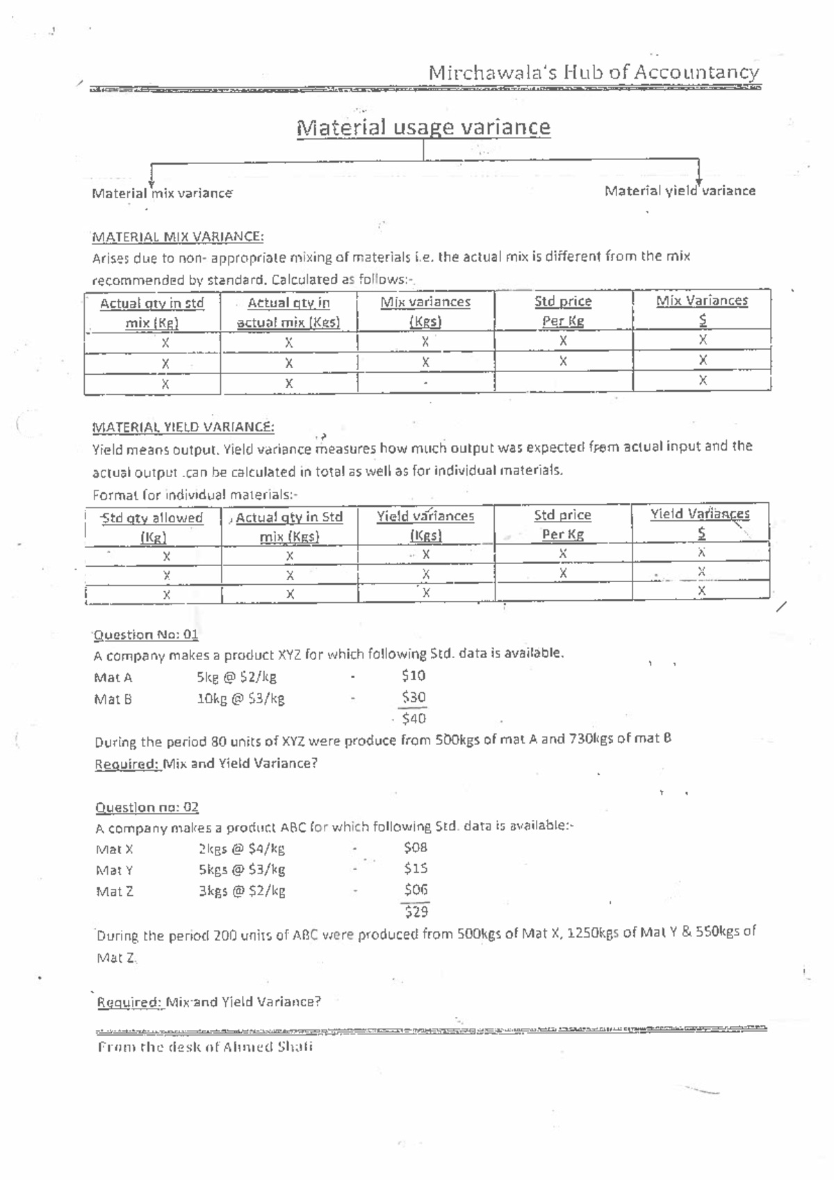 Class 1 to 10 acca study material for exam 4 which one of