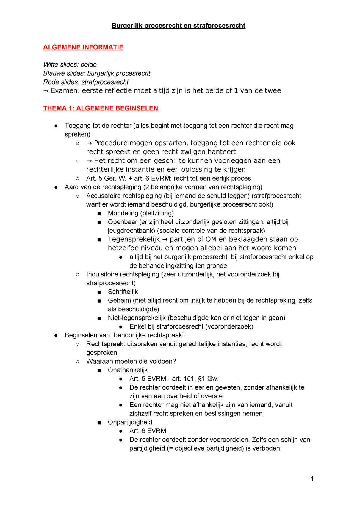 Burgerlijk Procesrecht En Strafprocesrecht - Samenvatting - Burgerlijk ...