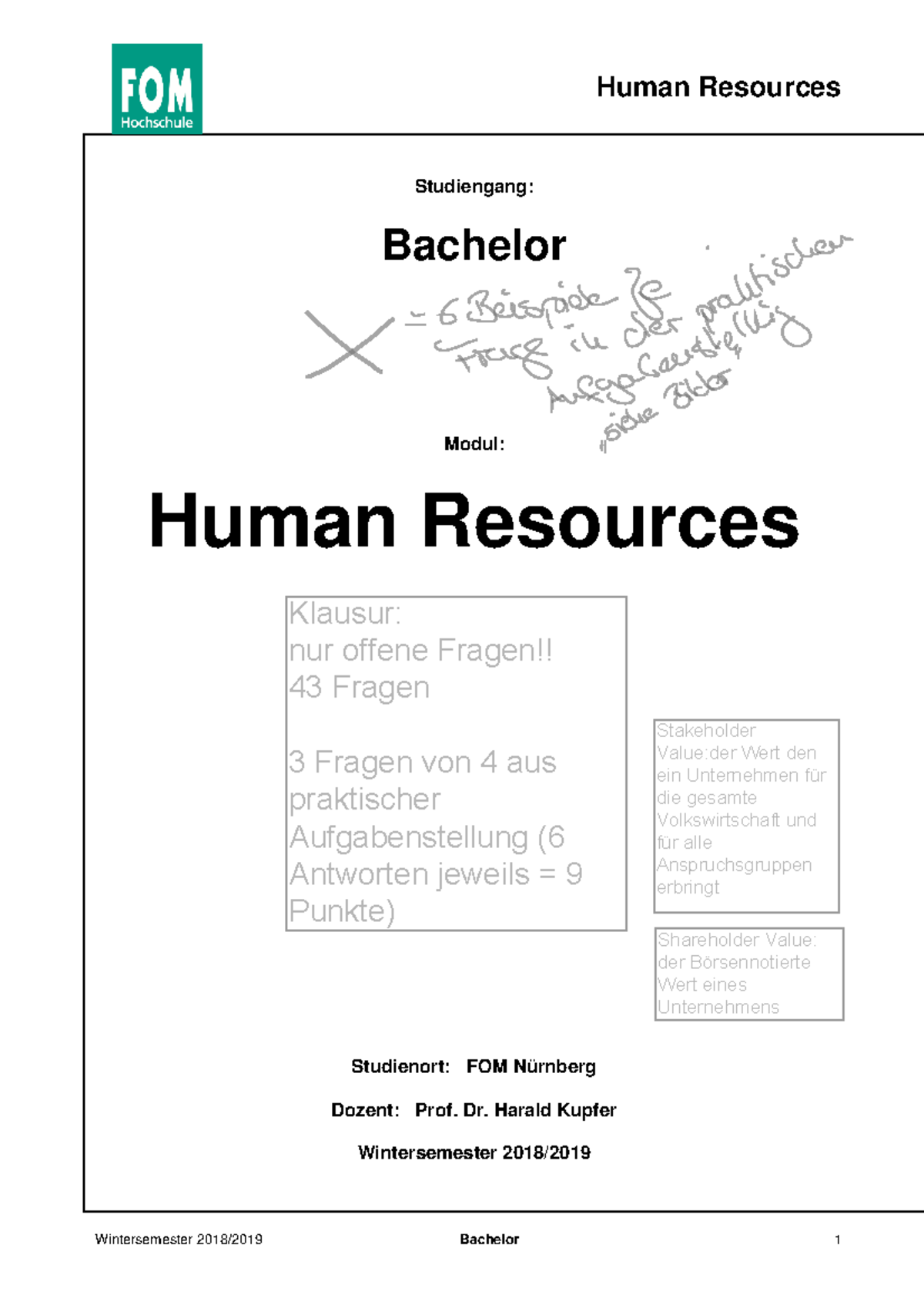 Skript Ausgefüllt - Vorlesungsnotizen Komplett - Human Resources ...