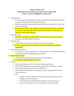 Chapter 4 Study Guide - Chapter 4 Study Guide Studying these notes will ...