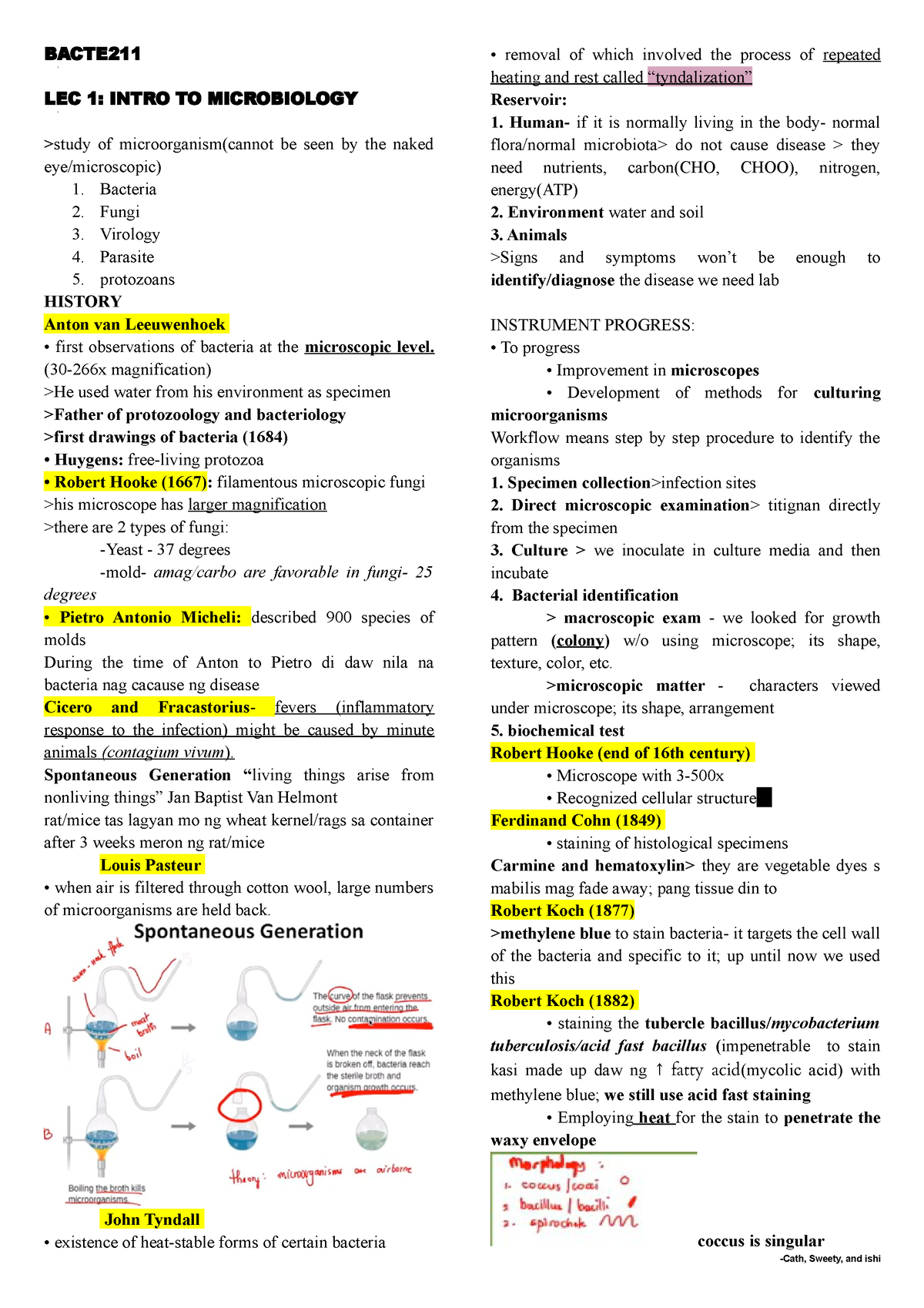 BACTE211-LEC P - Bacteriology Lecture Notes (prelim) - BACTE 211 LEC 1 ...