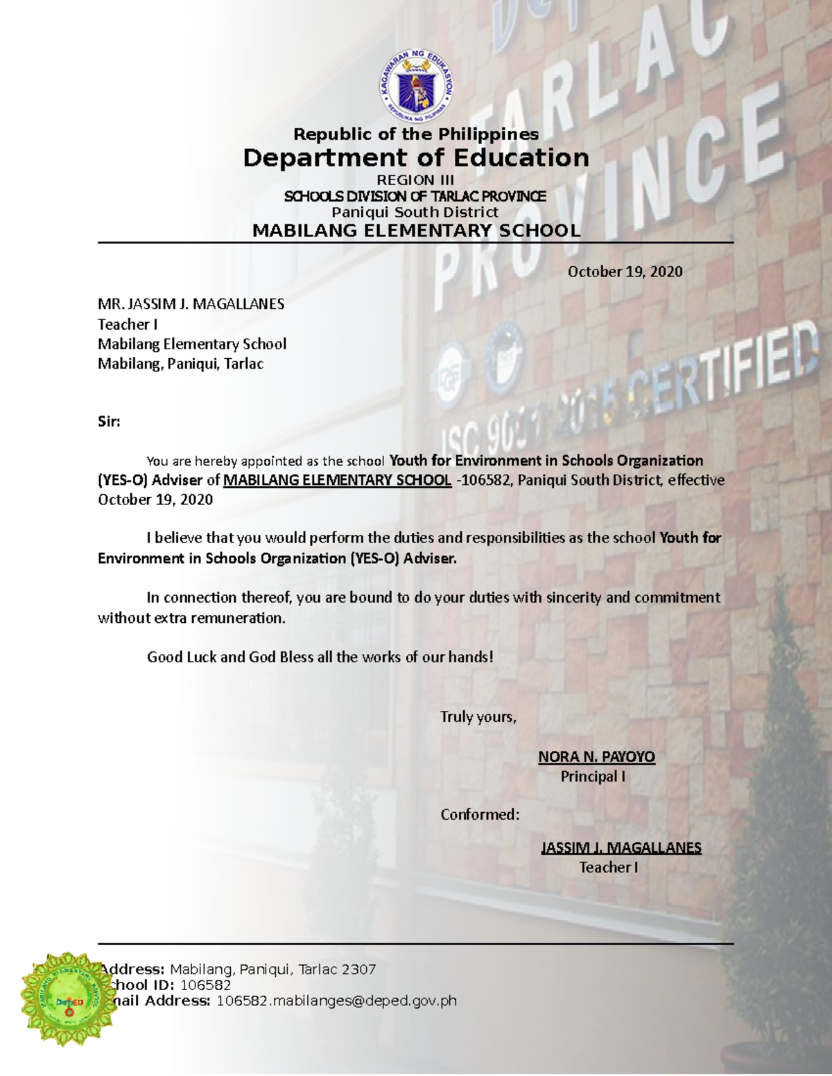 designation-yes-o-lecture-republic-of-the-philippines-department-of