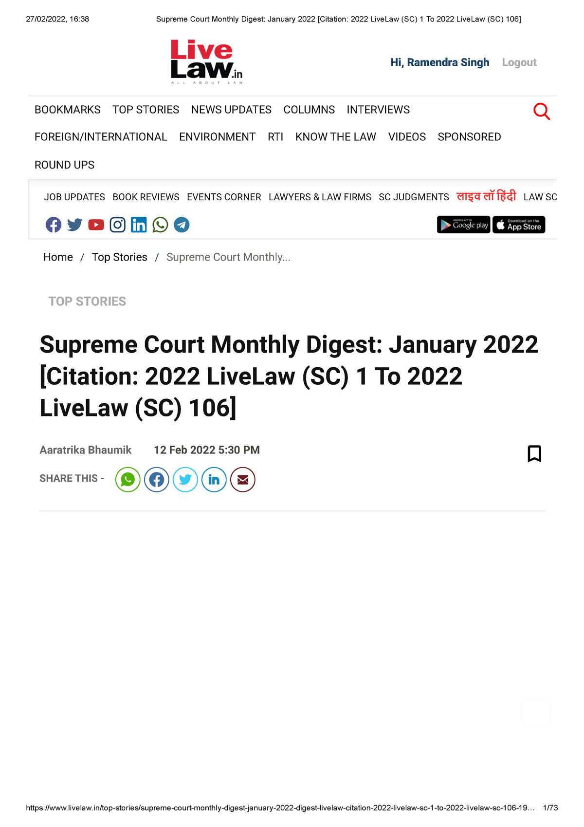 Supreme court monthly discount digest march 2019