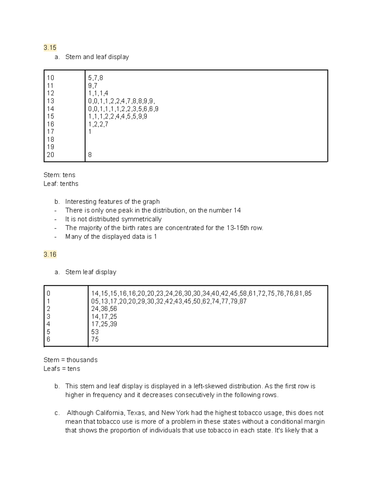 - Exercise Questions Chapter 1 2021 marketing class - 3. a. Stem and ...