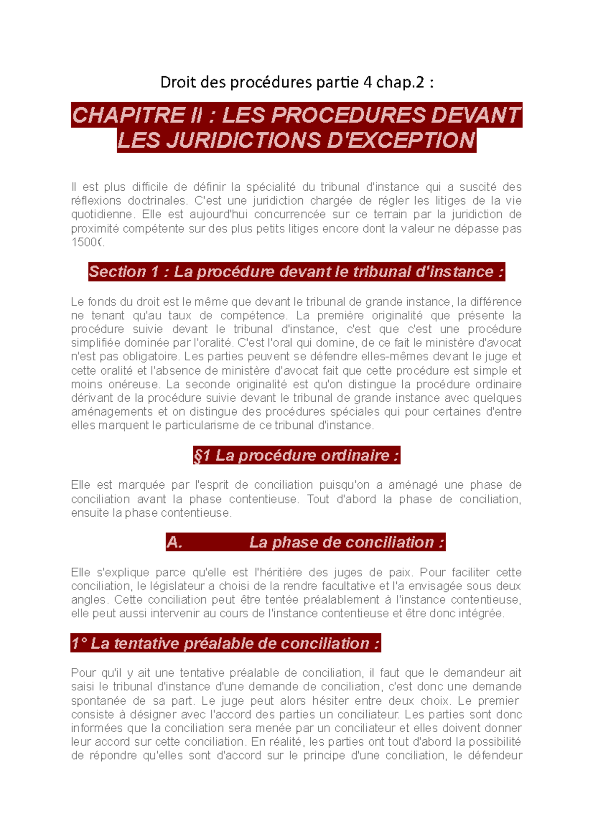 Droit des procédures partie 4 chap2 - Droit des procédures partie 4 ...