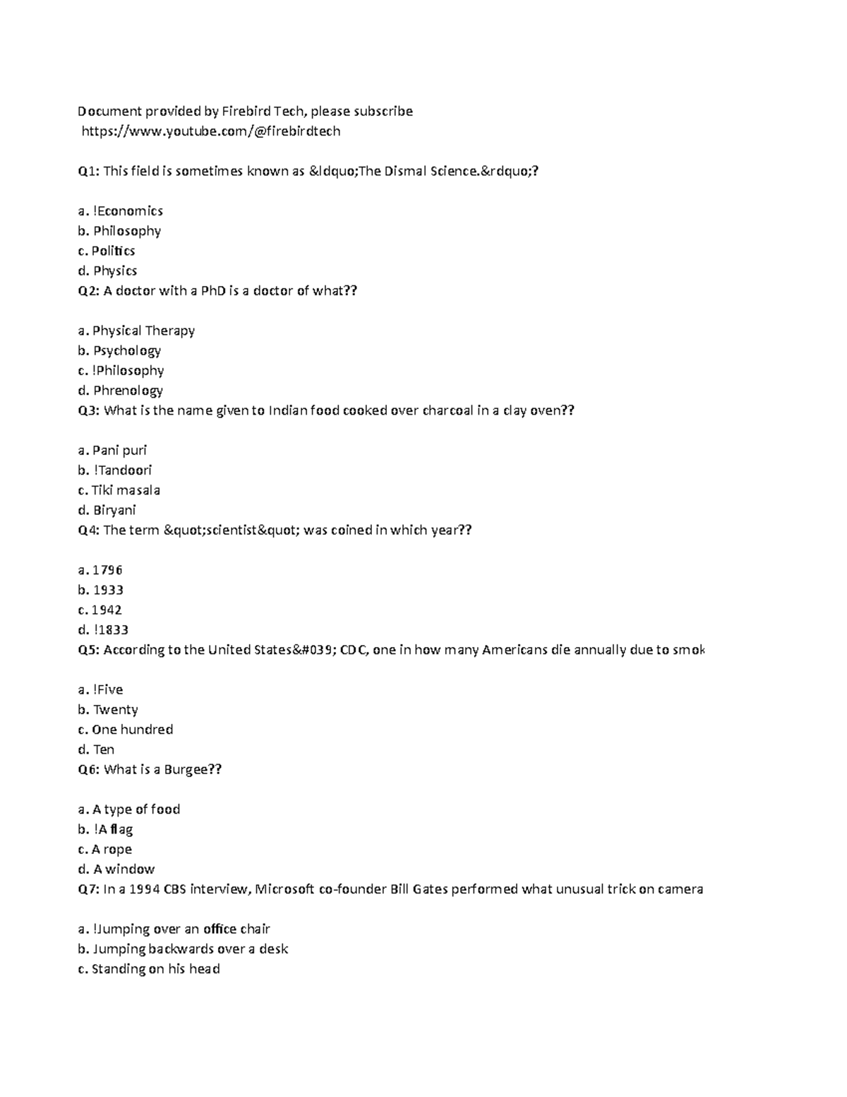 CMCF Test Prep 2 cmcf test prep2 Document provided by Firebird Tech