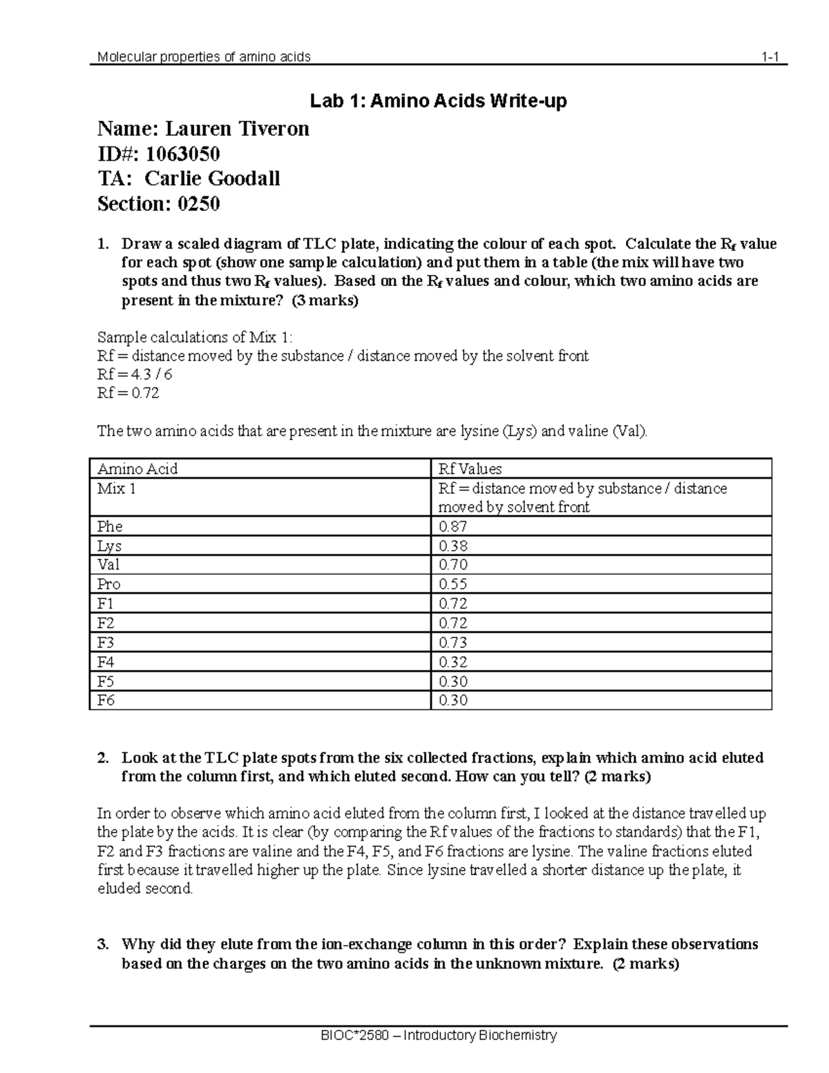 Amino+Acid+Lab+Write-up+ltiveron - Molecular properties of amino acids ...