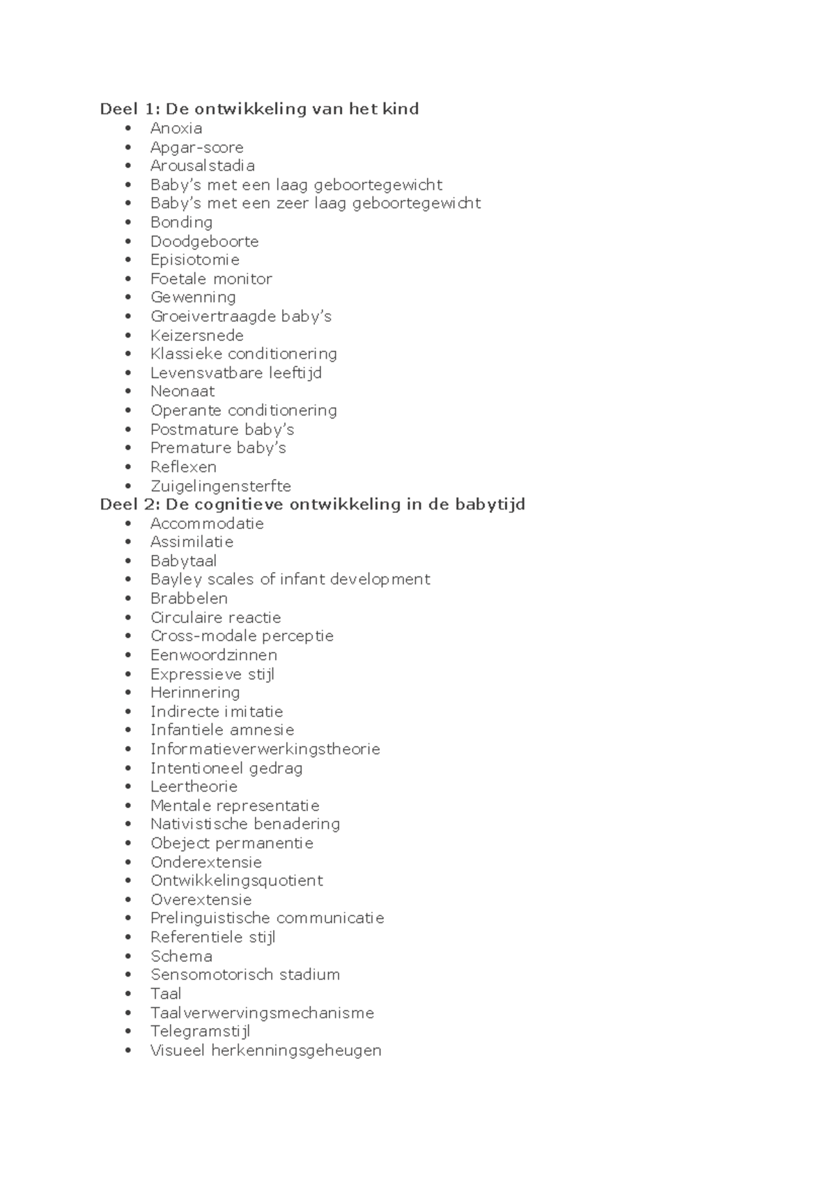 Samenvatting Levenslooppsychologie - Begrippen Tot Deel 4 - Deel Deel 1 ...