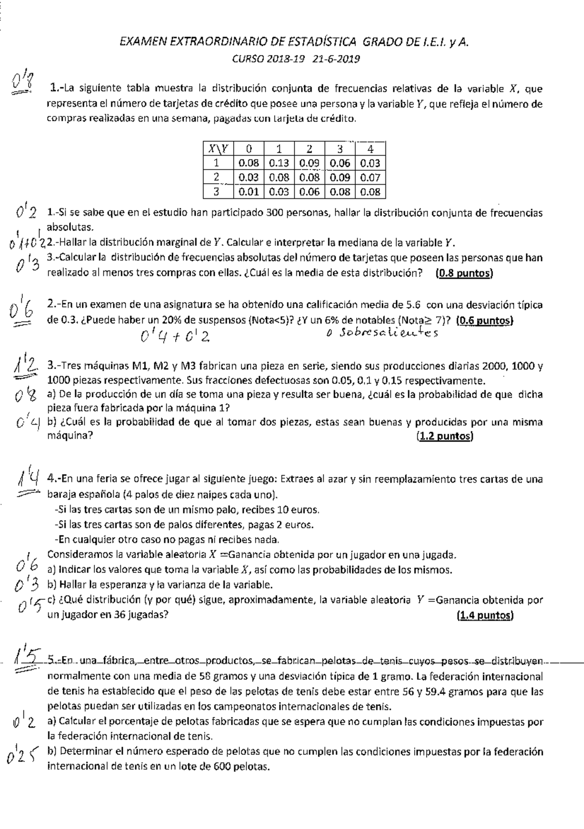 Examen Extraordinario Resuelto - Estadistica - Studocu