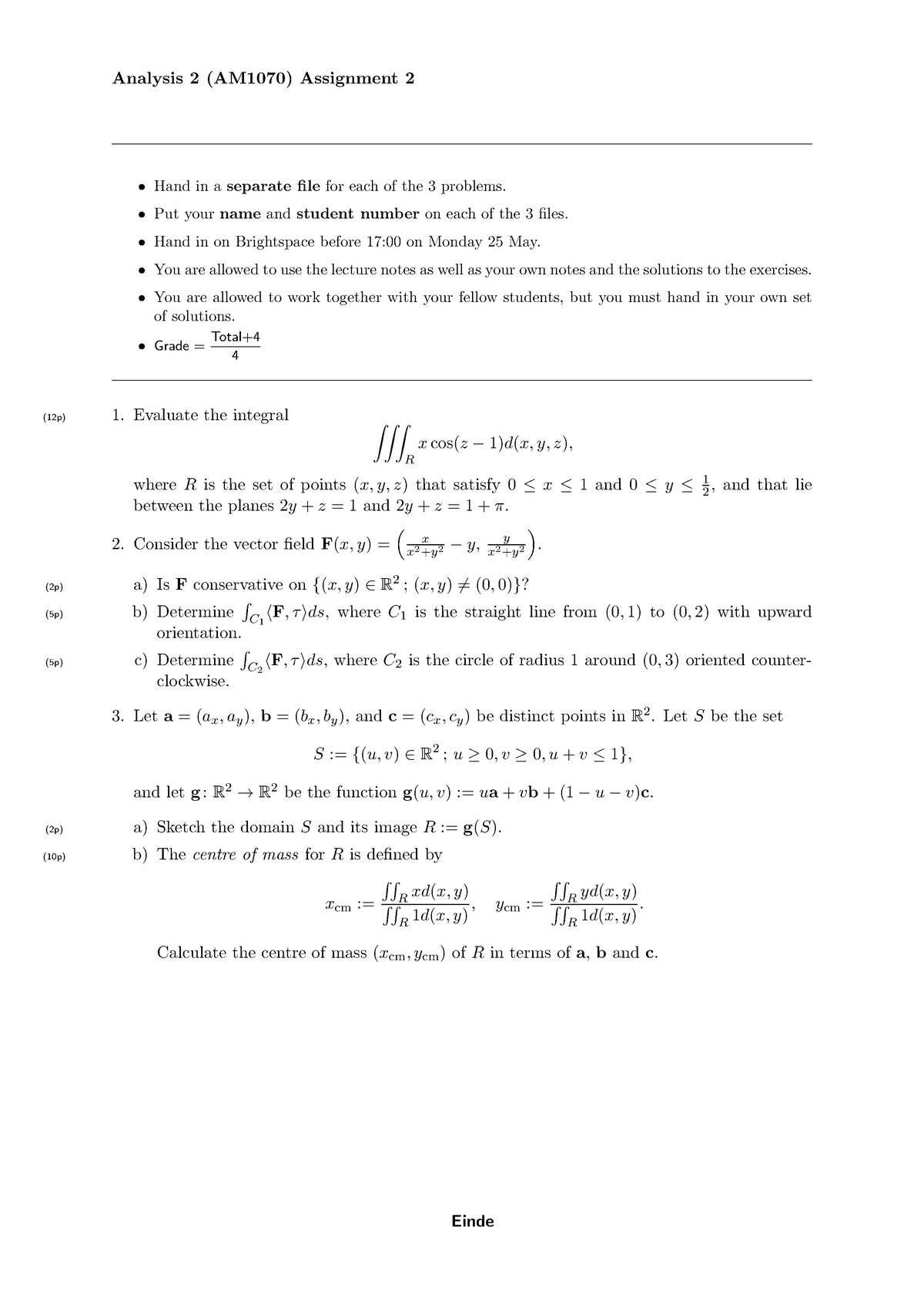 Assignment 1 Opgaven Analysis 2 Studeersnel