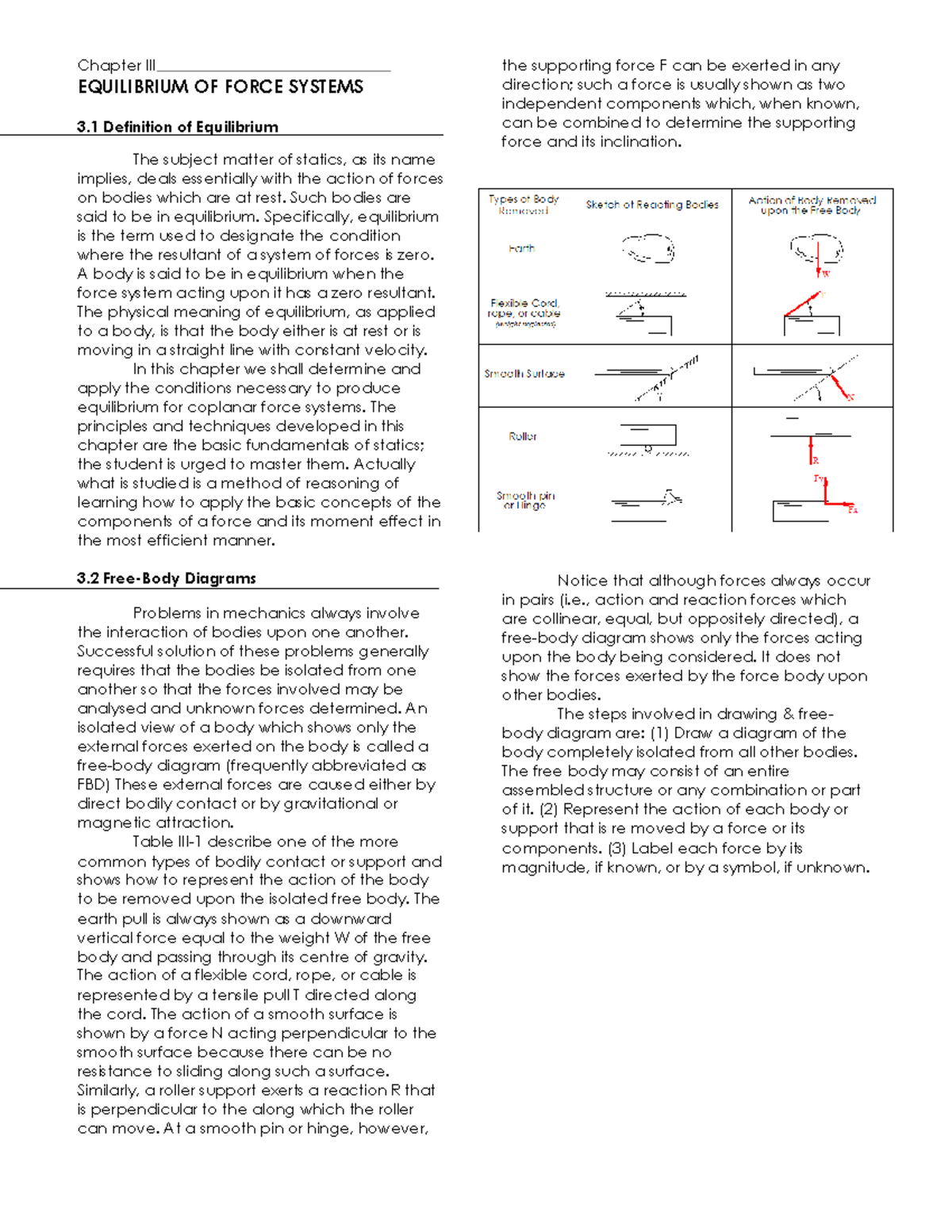 Chapter Definition Of Equilibrium Chapter Iii Equilibrium Of