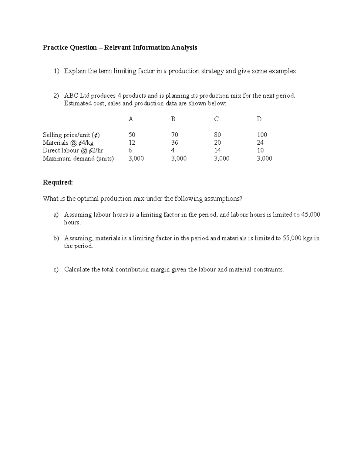 lecture-9-practice-question-relevant-cost-limiting-factor-practice