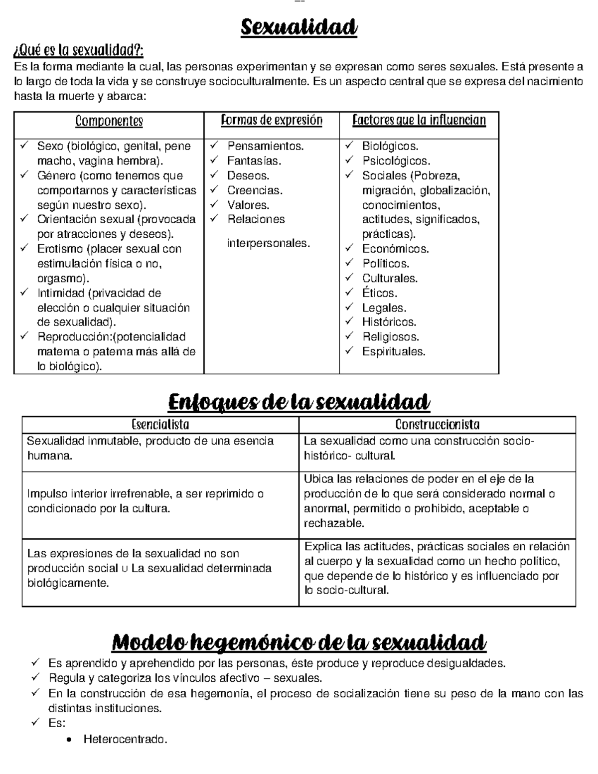 Núcleo N°1 Sexualidad Sexualidad Es La Forma Mediante La Cual Las