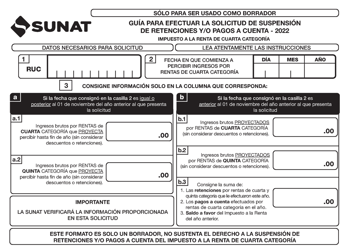 Guia Para La Suspensión De Retenciones Y Pagos A Cuenta De 4ta Categoría Análisis Tributario 5774