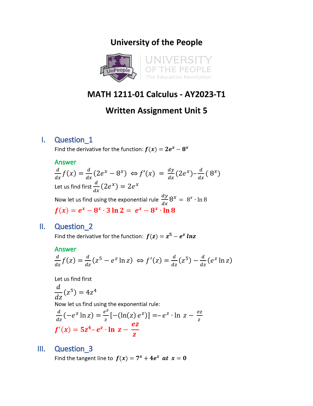 Writing Assign. Unit 5 - This Course Summaries Are For Computer Science ...