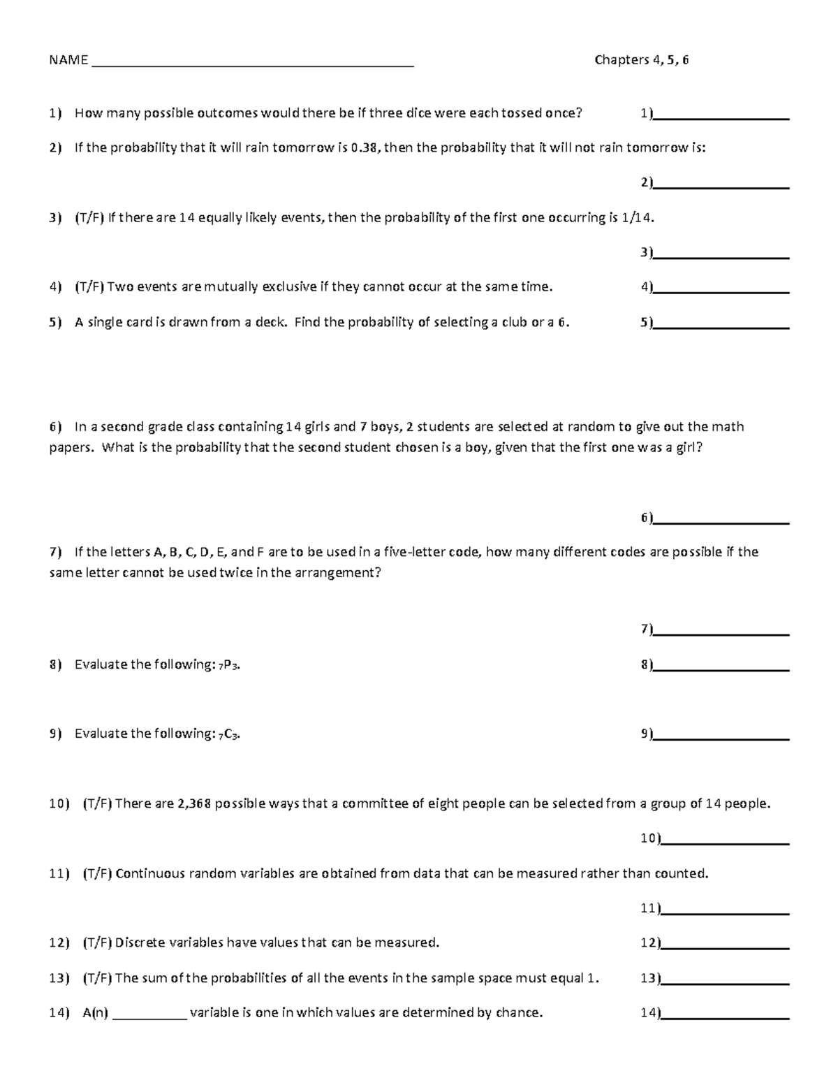 Practice Test 2SU19Blank - NAME ...