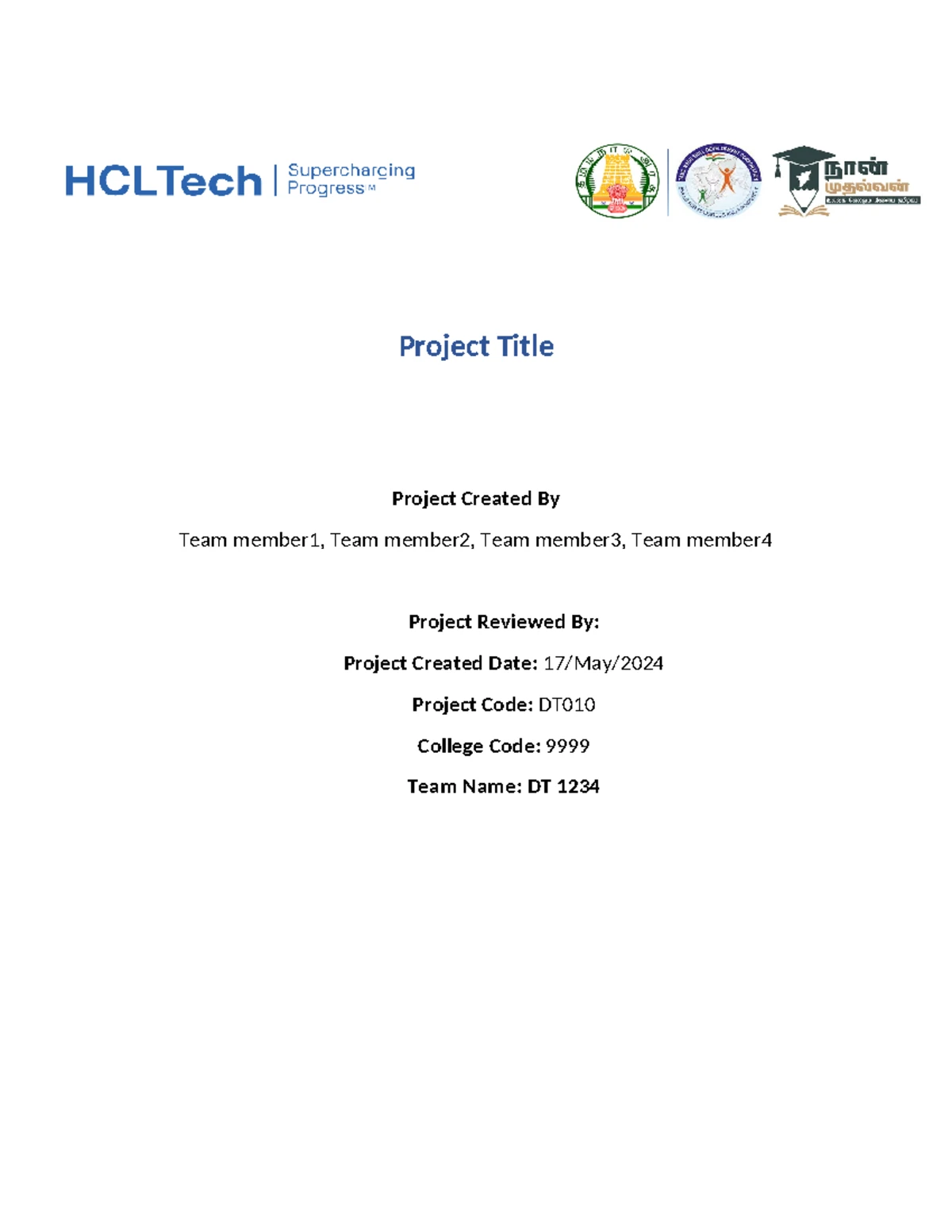TSP 4.0 Capstone Project Student Report Teamplate - Project Title Name ...
