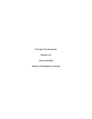 Businsess LAw Final Project Two Milestone One - Final Project Two ...