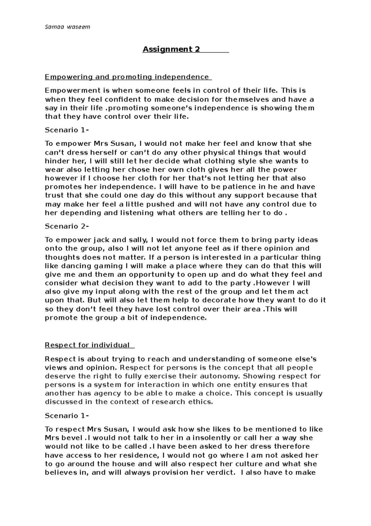 Assigment 2 script 2018 - Assignment 2 Empowering and promoting ...