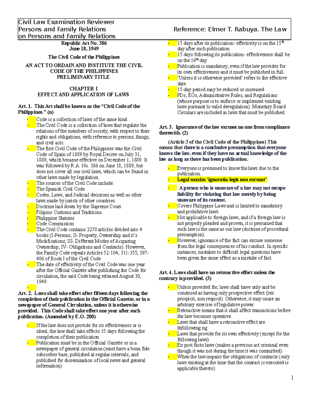 Persons and Family Relations Reviewer - Persons and Family Relations ...