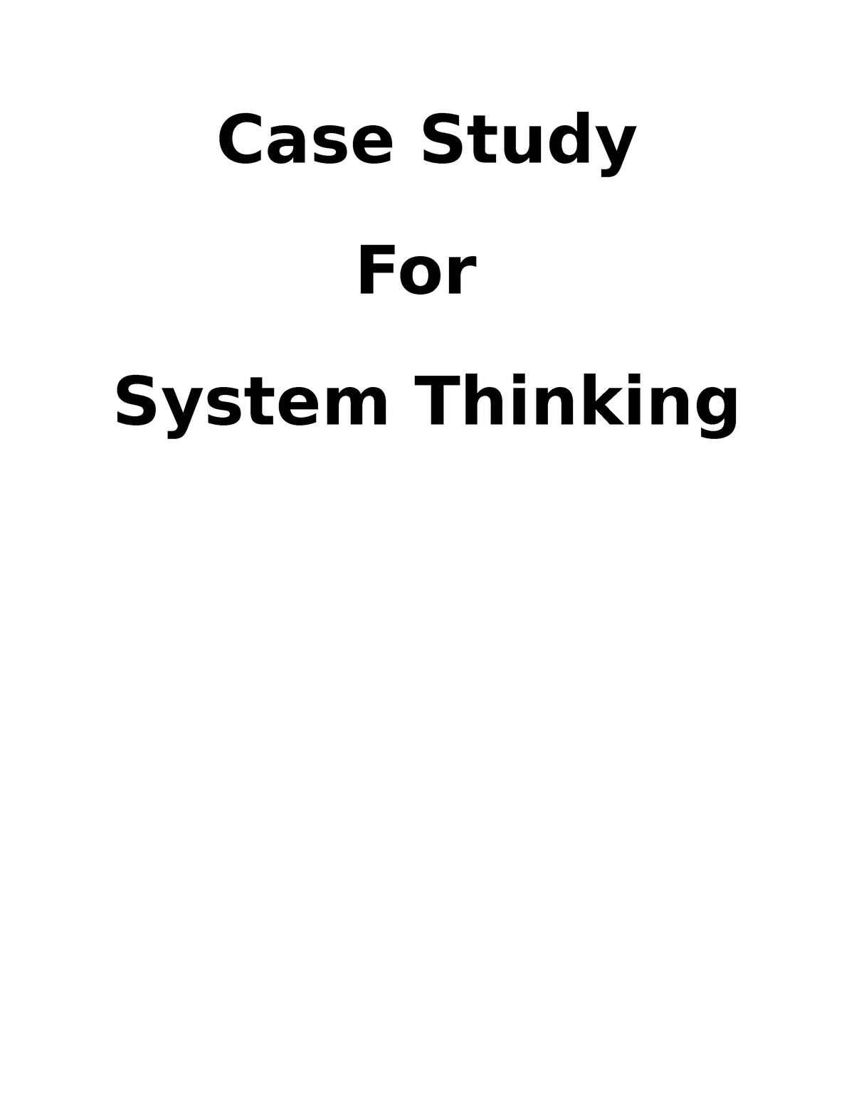 systems thinking phd thesis