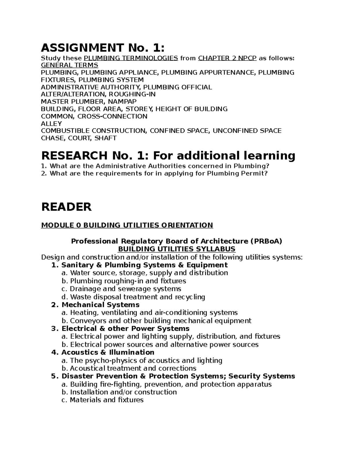 Utilities Annie Assignment 1 Intro Gen Terms - ASSIGNMENT No. 1: Study ...
