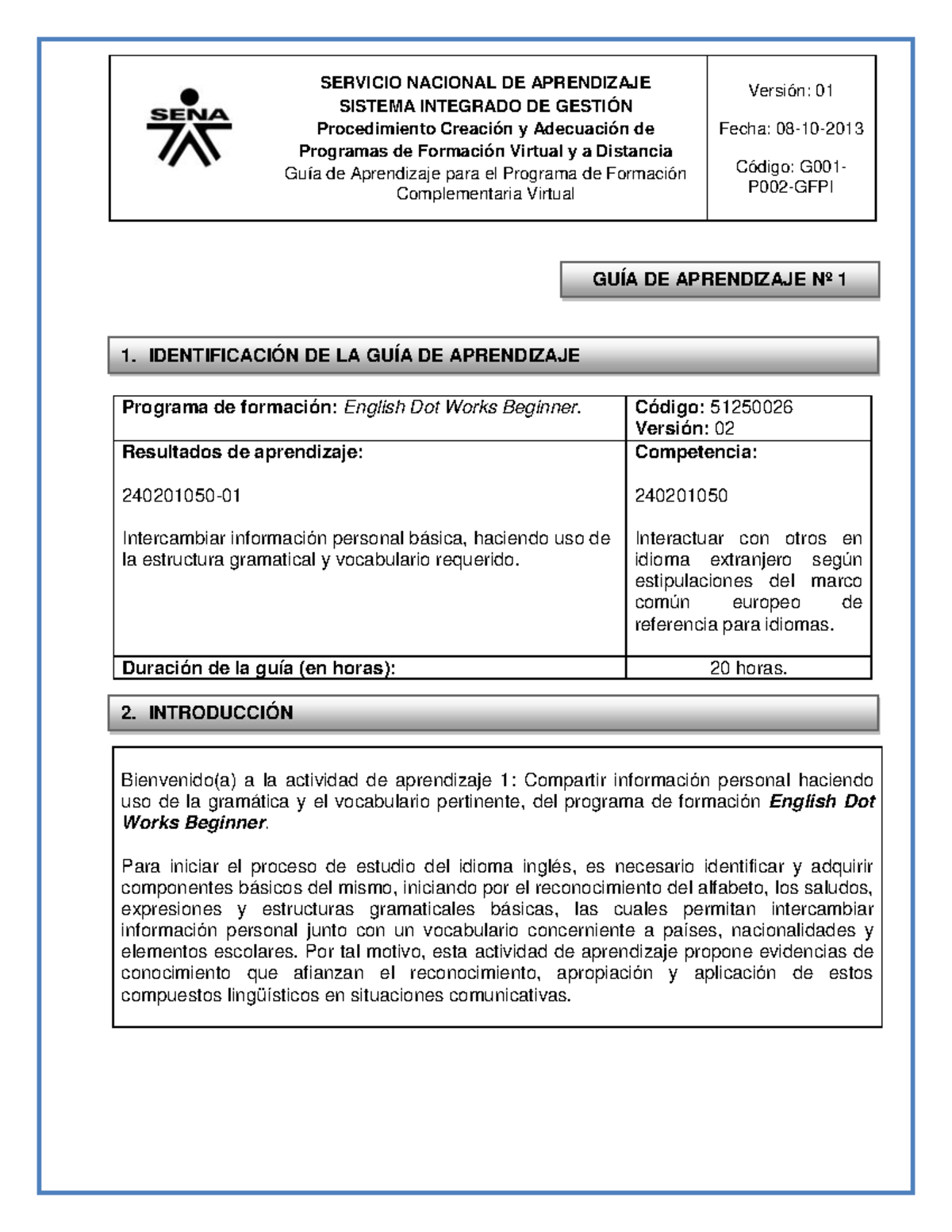 Guia Aprendizaje 1 - Bueno - SERVICIO NACIONAL DE APRENDIZAJE SISTEMA ...