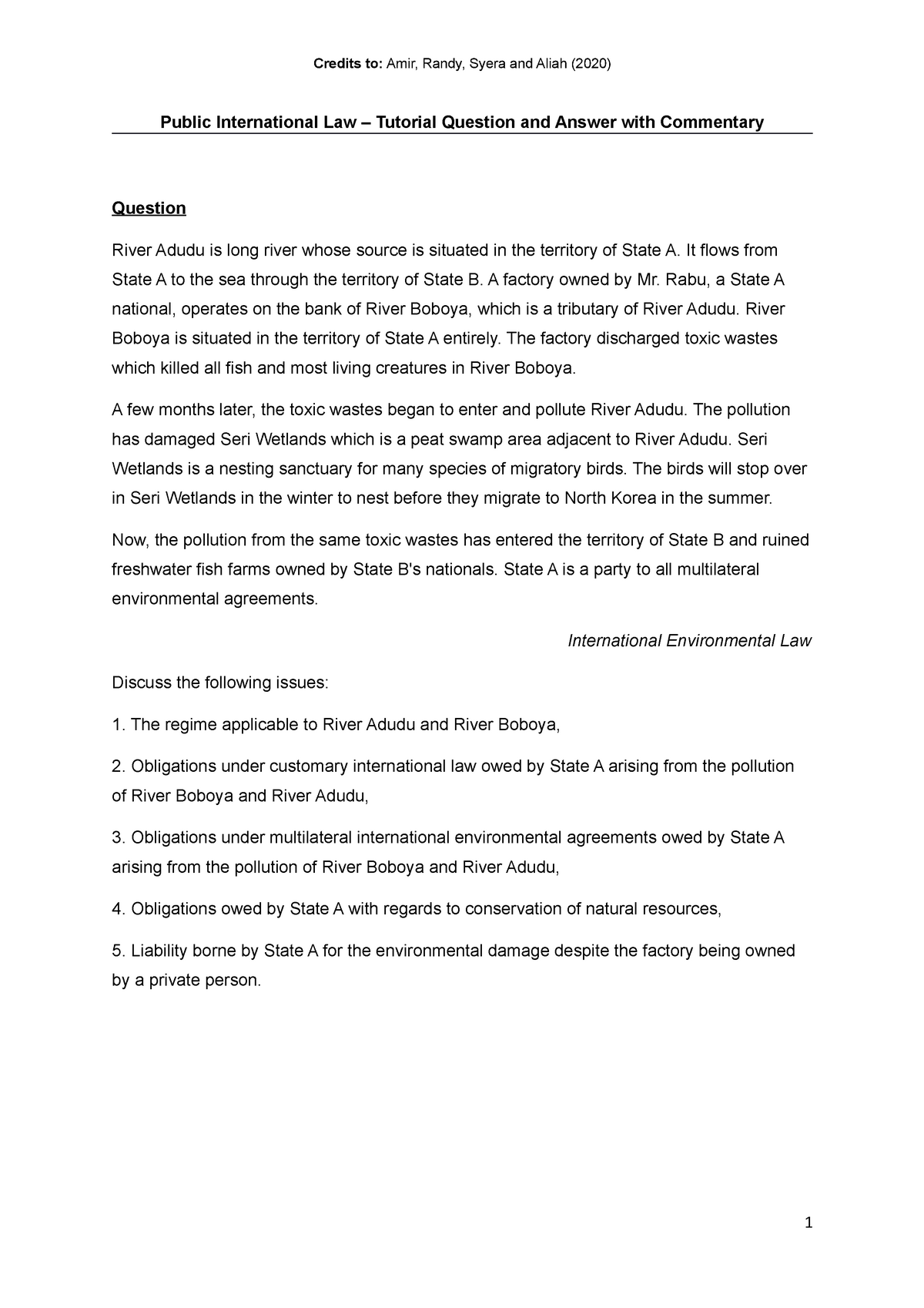 international-environmental-law-tutorial-answer-with-commentary