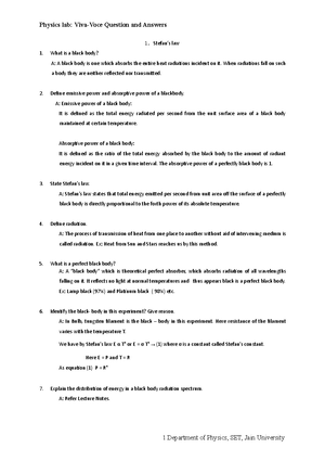 viva questions on stefan constant experiment