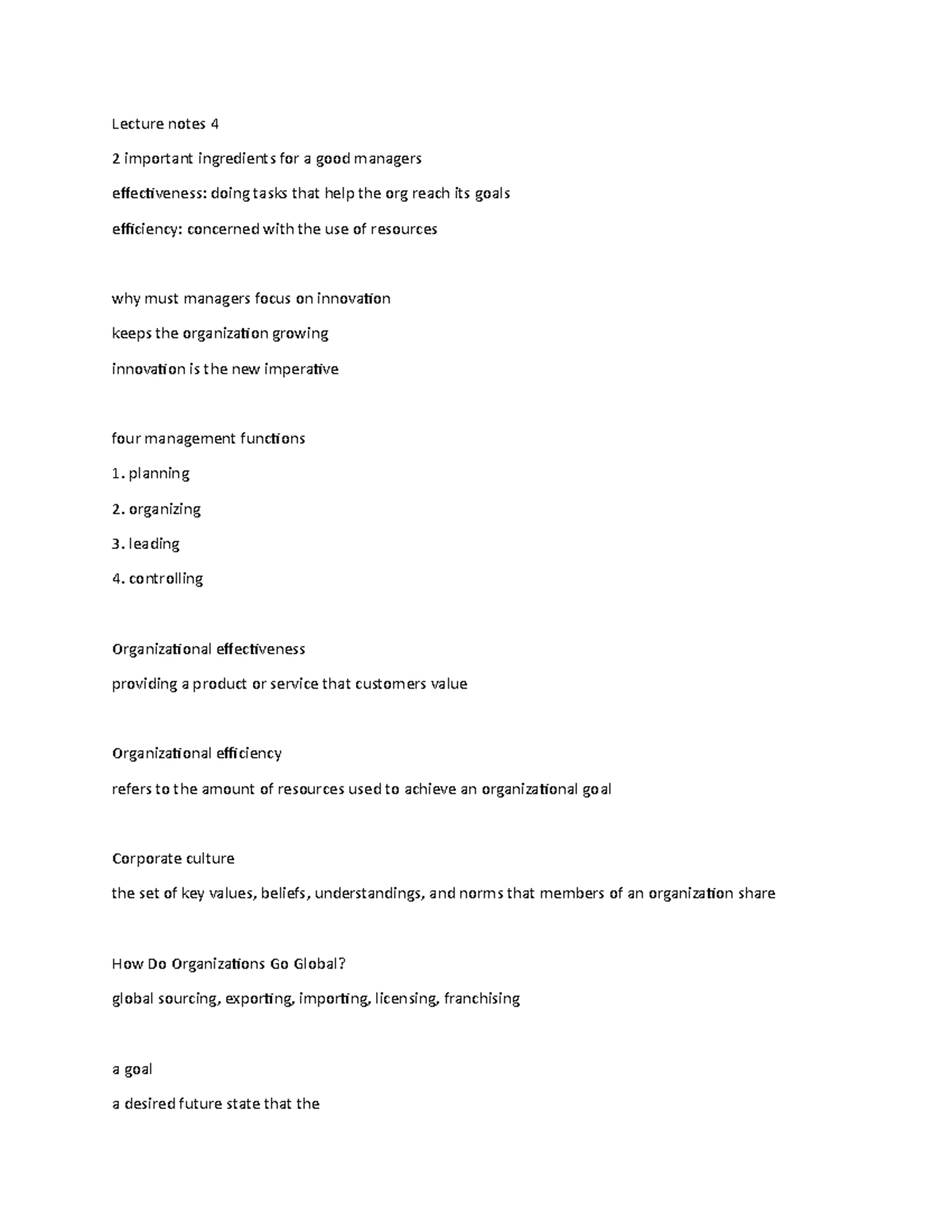 Lecture notes 4 MAN 3025 - Lecture notes 4 2 important ingredients for ...
