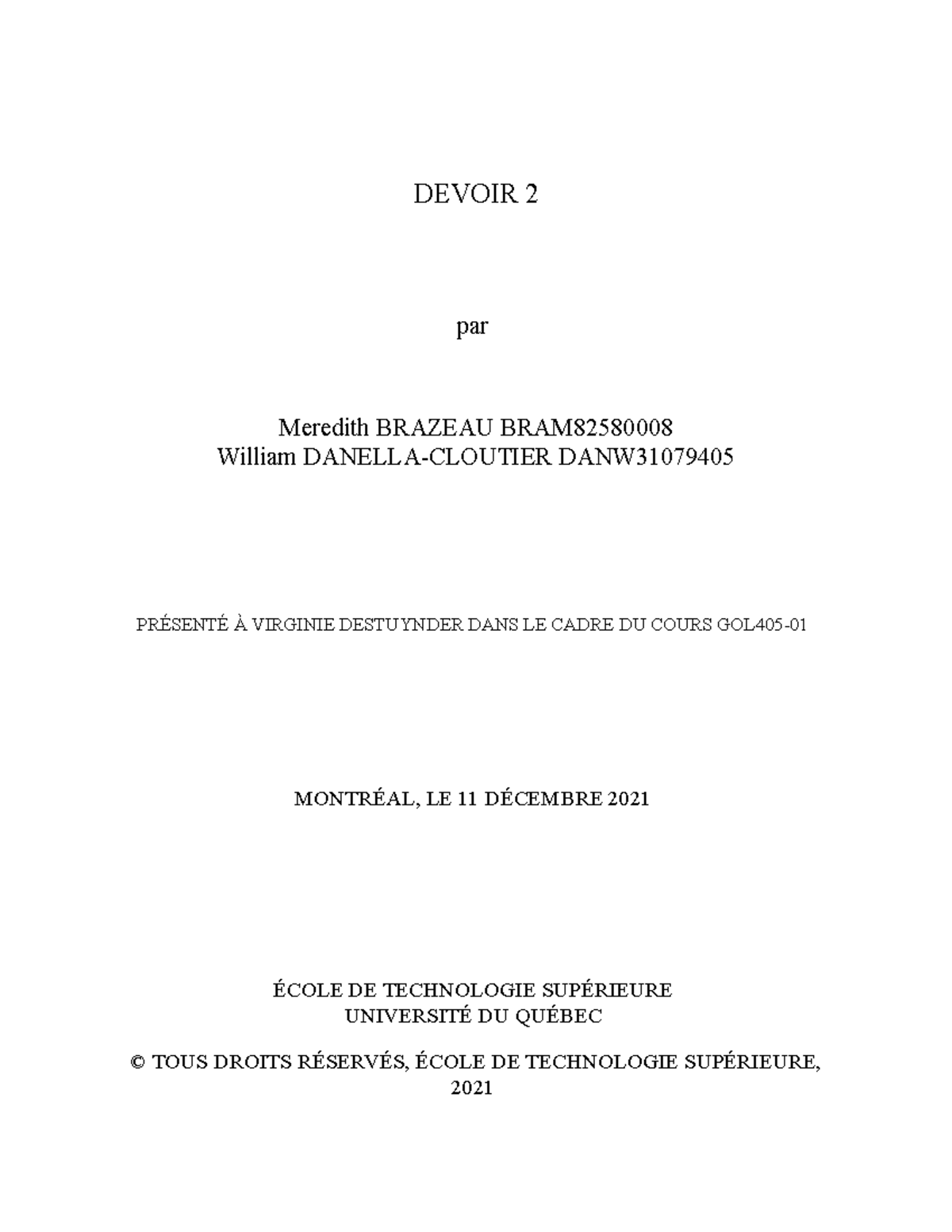 Devoir-2 - Devoir 2 - DEVOIR 2 par Meredith BRAZEAU BRAM William ...