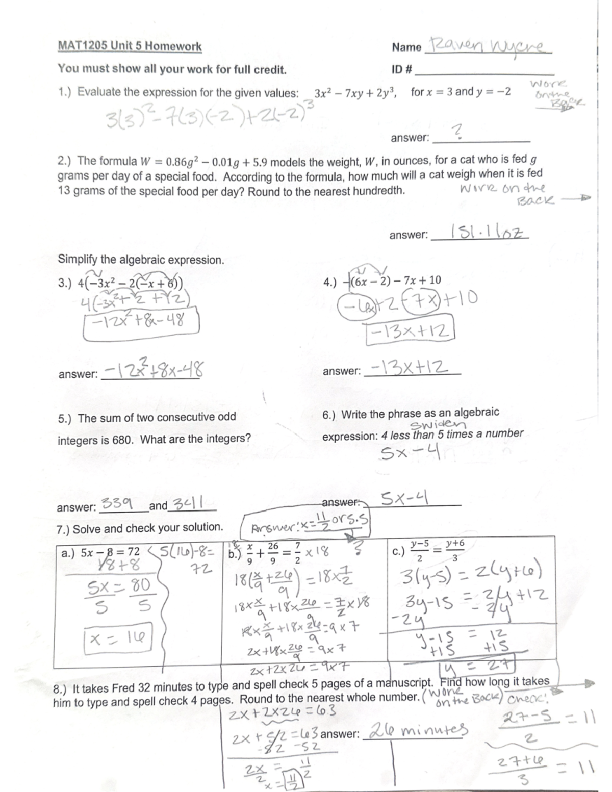 Math Hw 11:5 - Hw Help - Mat 1205 - Studocu