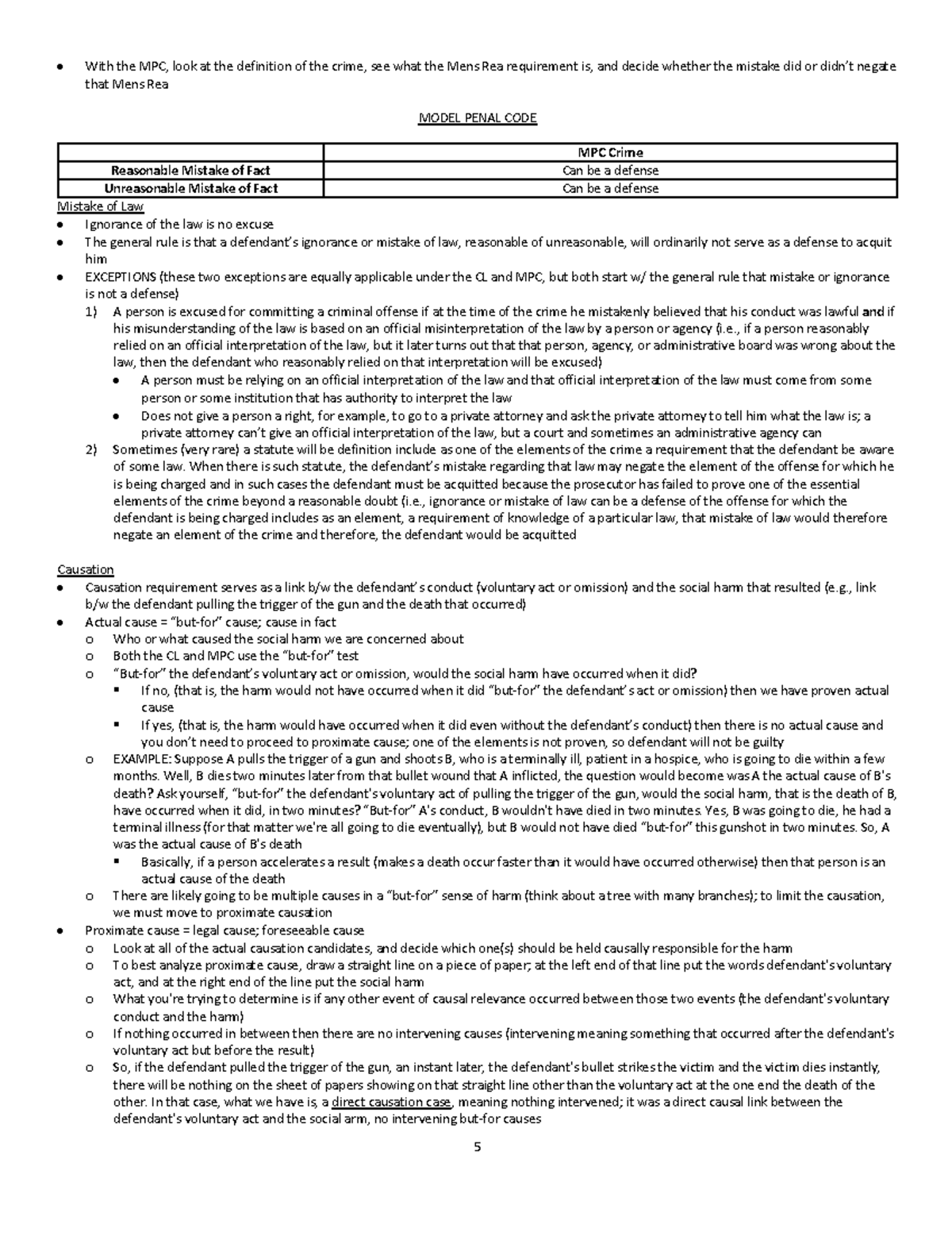 5 - chapter 5 - 5 With the MPC, look at the definition of the crime ...