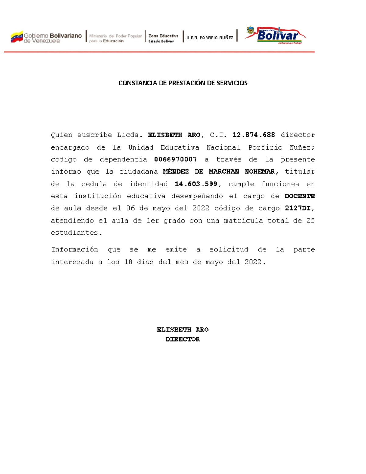 Constancia De Prestacion De Servicios Image To U